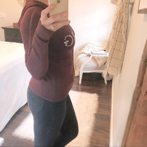 BCBG Maxazria Designer hooded silk bling jacket - Picture 2 of 4